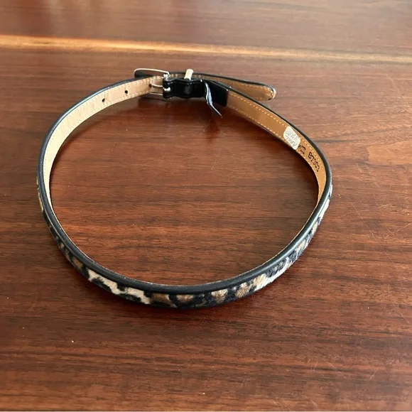 🌷 Brighton Leopard Print Calf Hair Leather Belt Size Small/ 28 - Picture 4 of 9